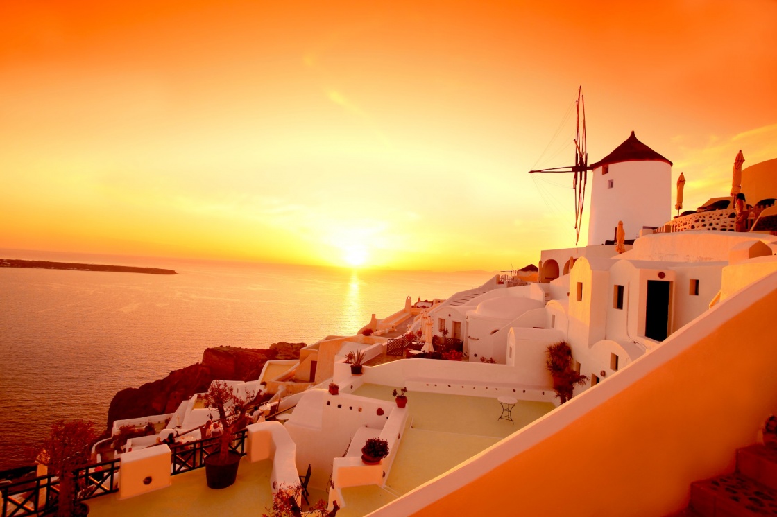 greece sunset